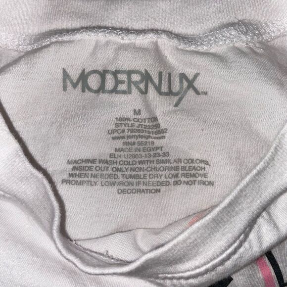 Modernlux Floral Checkered Graphic Crop Top Size Medium - Picture 2 of 2